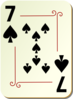 Ornamental Seven Of Spades Clip Art